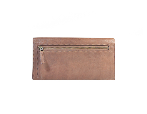 Glory Long Wallet Navy Brown